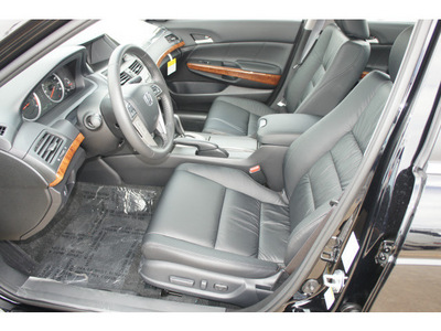 honda accord 2012 black sedan ex l v6 w navi gasoline 6 cylinders front wheel drive automatic 77034