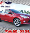 ford focus 2012 red hatchback sel flex fuel 4 cylinders front wheel drive automatic 77539