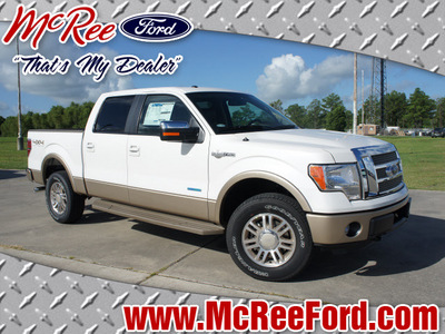 ford f 150 2012 white king ranch gasoline 6 cylinders 4 wheel drive automatic 77539