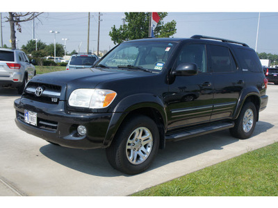 toyota sequoia 2005 black suv limited gasoline 8 cylinders rear wheel drive 5 speed automatic 77090