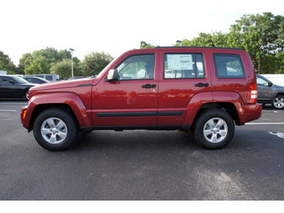 jeep liberty 2012 red suv sport gasoline 6 cylinders 2 wheel drive automatic 33157