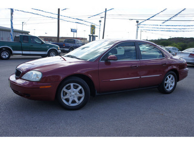 mercury sable 2002 dk  red sedan gs gasoline 6 cylinders front wheel drive automatic 78654
