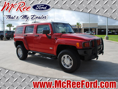 hummer h3 2007 red suv gasoline 5 cylinders 4 wheel drive automatic with overdrive 77539