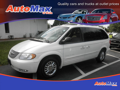 chrysler town and country 2001 white van limited gasoline 6 cylinders front wheel drive automatic 34474
