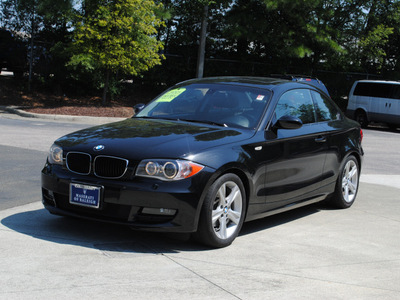 bmw 1 series 2009 black coupe 128i gasoline 6 cylinders rear wheel drive direct shift gearbox 27616