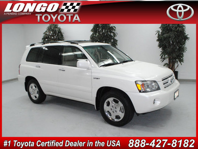 toyota highlander 2006 white suv sport gasoline 6 cylinders front wheel drive automatic 91731
