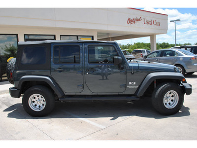 jeep wrangler unlimited 2007 dk  blue suv x gasoline 6 cylinders rear wheel drive automatic 78233