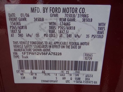 ford f 150 2006 red lariat 8 cylinders automatic 78577