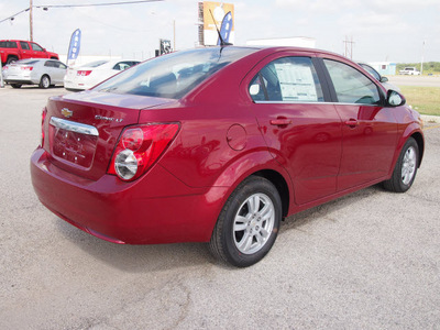 chevrolet sonic 2012 red sedan lt gasoline 4 cylinders front wheel drive automatic 78064