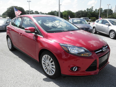 ford focus 2012 red hatchback titanium flex fuel 4 cylinders front wheel drive automatic 32783