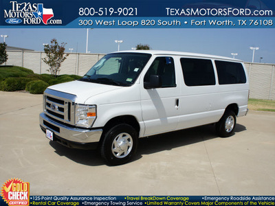 ford e series wagon 2011 white van e 350 sd xlt flex fuel 8 cylinders rear wheel drive automatic with overdrive 76108