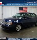 ford five hundred 2007 dk  blue sedan sel gasoline 6 cylinders front wheel drive automatic 76108