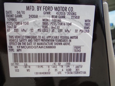ford escape 2010 black suv xlt flex fuel 6 cylinders front wheel drive automatic 78577