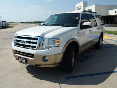 ford expedition el 2012 white suv king ranch flex fuel 8 cylinders 4 wheel drive 6 speed automatic 76230