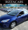 ford focus 2012 blue sedan s 4 cylinders automatic with overdrive 60546