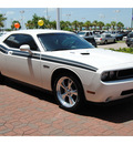 dodge challenger 2010 white coupe r t gasoline 8 cylinders rear wheel drive autostick 77450