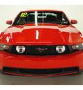 ford mustang 2012 red coupe gt premium gasoline 8 cylinders rear wheel drive 6 speed manual 77025