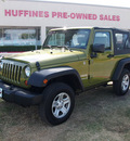 jeep wrangler 2010 green suv sport gasoline 6 cylinders 4 wheel drive automatic 75067
