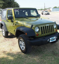 jeep wrangler 2010 green suv sport gasoline 6 cylinders 4 wheel drive automatic 75067