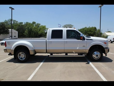 ford f 350 super duty 2011 white king ranch biodiesel 8 cylinders 4 wheel drive shiftable automatic 75041