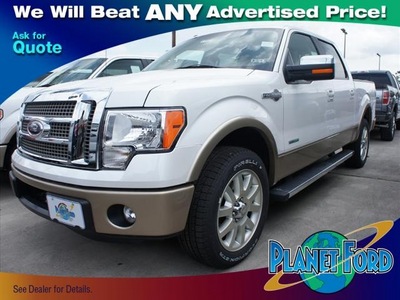 ford f 150 2012 white king ranch gasoline 6 cylinders 2 wheel drive automatic 77338