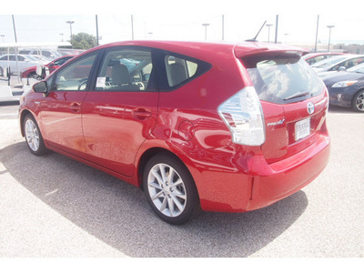 toyota prius v 2012 red wagon five hybrid 4 cylinders front wheel drive automatic 77074