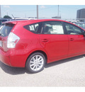 toyota prius v 2012 red wagon five hybrid 4 cylinders front wheel drive automatic 77074