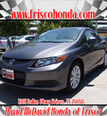honda civic 2012 dk  gray coupe ex gasoline 4 cylinders front wheel drive automatic 75034