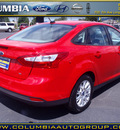 ford focus 2012 red sedan se flex fuel 4 cylinders front wheel drive automatic 98632