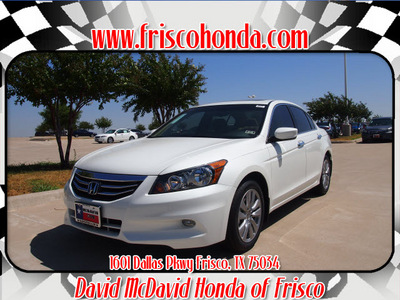 honda accord 2012 white sedan ex l v6 w navi gasoline 6 cylinders front wheel drive automatic 75034