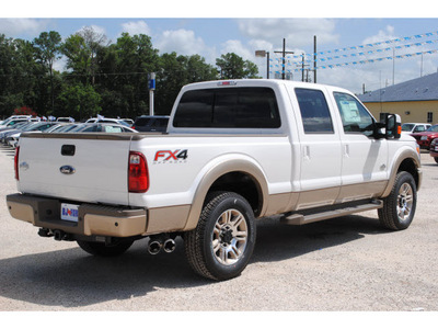 ford f 250 super duty 2012 white king ranch fx4 biodiesel 8 cylinders 4 wheel drive automatic with overdrive 77575