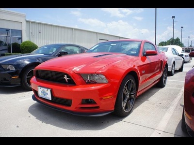 ford mustang 2013 red coupe gasoline 8 cylinders rear wheel drive not specified 77338