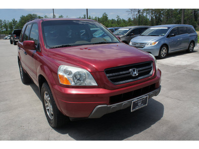 honda pilot 2004 red suv ex l gasoline 6 cylinders 4 wheel drive automatic 77339