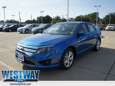 ford fusion 2012 blue sedan se gasoline 4 cylinders front wheel drive automatic 75062