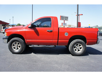 dodge ram 1500 2005 red pickup truck gasoline 8 cylinders 4 wheel drive automatic 76543