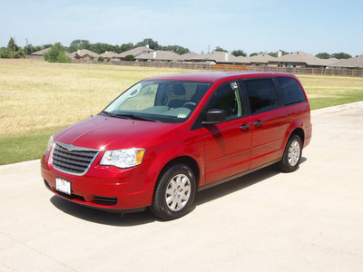 chrysler town and country 2008 red van lx 6 cylinders automatic 76049