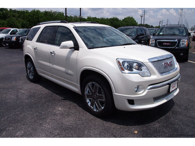 gmc acadia 2012 white suv denali gasoline 6 cylinders front wheel drive automatic 77074