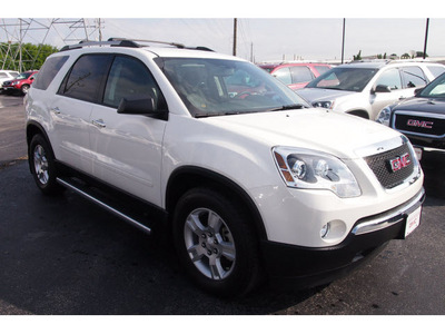 gmc acadia 2012 white suv sle gasoline 6 cylinders front wheel drive automatic 77074