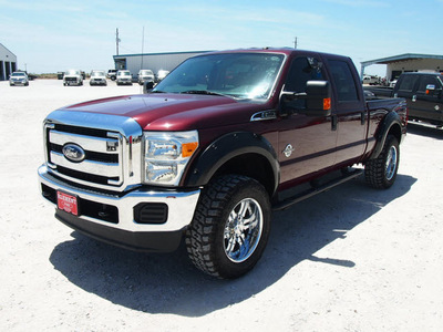 ford f 250 2011 dk  red xlt biodiesel 8 cylinders 4 wheel drive automatic 76234