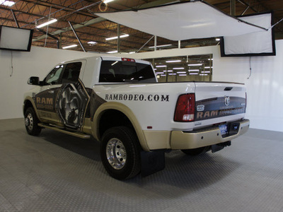 ram ram pickup 3500 2011 white laramie longhorn diesel 6 cylinders 4 wheel drive automatic 75219