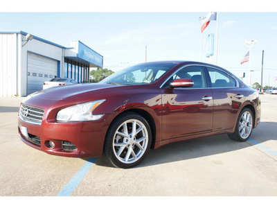 nissan maxima 2009 dk  red sedan 3 5 s gasoline 6 cylinders front wheel drive automatic 77034