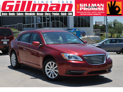 chrysler 200 2011 red sedan touring gasoline 4 cylinders front wheel drive automatic 78233