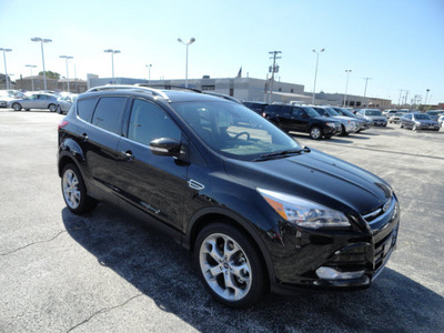 ford escape 2013 black suv titanium 4x4 gasoline 4 cylinders 4 wheel drive automatic with overdrive 60546