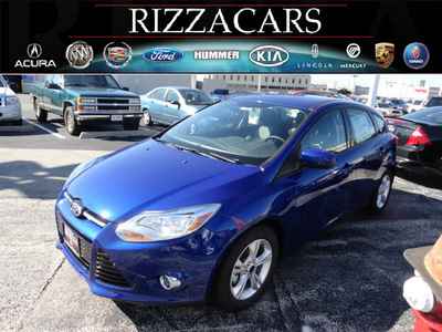 ford focus 2012 blue hatchback se flex fuel 4 cylinders front wheel drive automatic with overdrive 60546