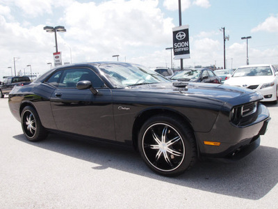 dodge challenger 2010 black coupe r t gasoline 8 cylinders rear wheel drive 6 speed manual 76011