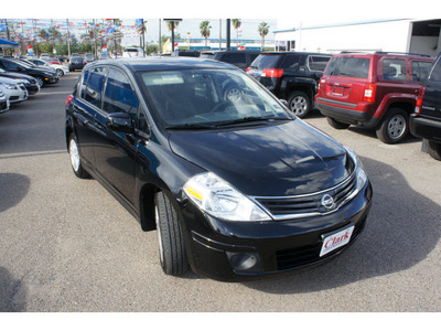 nissan versa 2011 black hatchback gasoline 4 cylinders front wheel drive automatic 78501