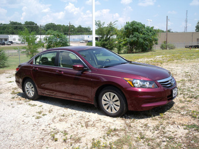 honda accord 2012 dk  red sedan lx gasoline 4 cylinders front wheel drive automatic 75606