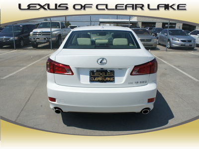 lexus is 250 2011 white sedan gasoline 6 cylinders all whee drive automatic 77546