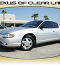 chevrolet monte carlo 2001 silver coupe ls gasoline 6 cylinders front wheel drive automatic 77546