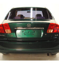 honda civic 2001 dk  green sedan lx gasoline 4 cylinders front wheel drive automatic 77025